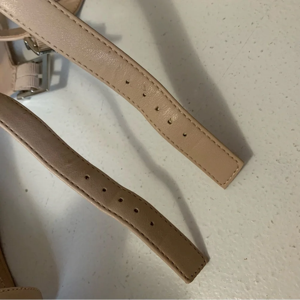 Charles by Charles David Beige Lindy Cork Wedge Platform Sandals Size 11